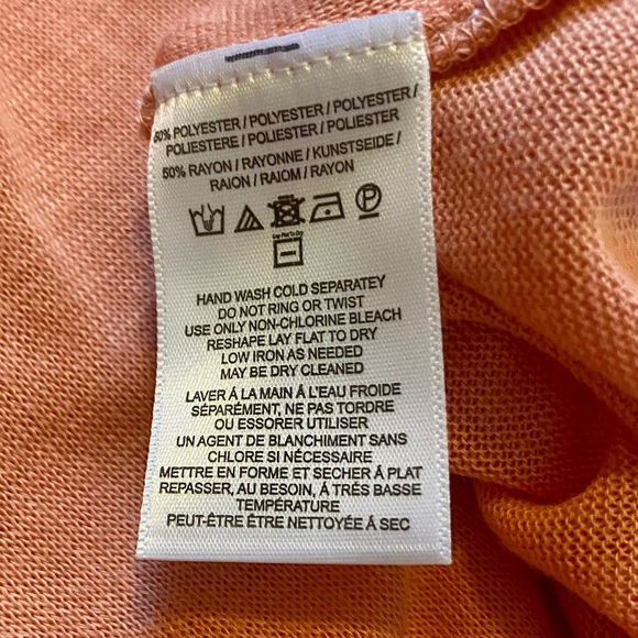 FREE PEOPLE NWT ‘Hoffman Surplice Tee” Coral Size XS - Picture 9 of 10